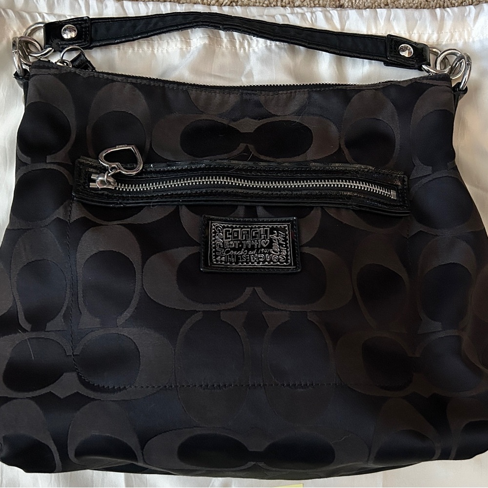 Coach Black Signature Shoulder Bag